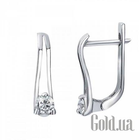 Серьги Серебряные серьги с куб. циркониями