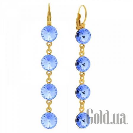 Серьги с подвесками Серьги с кристаллами Swarovski в позолоте