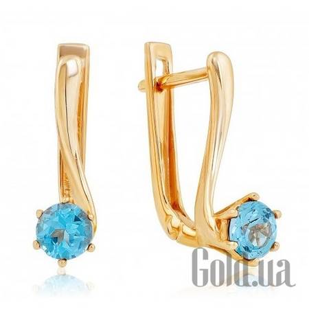 Серьги Золотые серьги с топазами