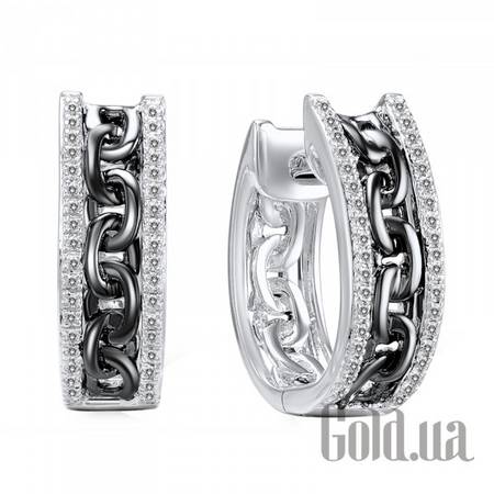 Серьги Золотые серьги с бриллиантами