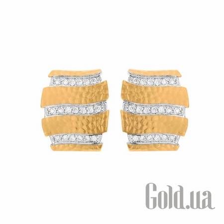 Серьги Золотые серьги с бриллиантами