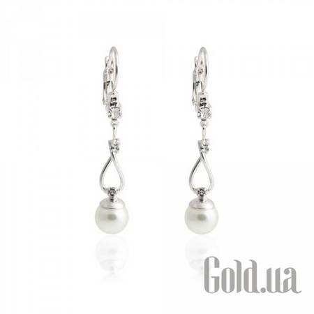 Серьги с подвесками Серьги с кристаллами Swarovski и искусств. жемчугом