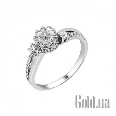 Кольцо Серебряное кольцо с куб. циркониями, 16.5