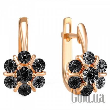 Серьги Золотые серьги с бриллиантами