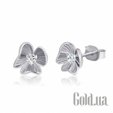 Серьги-гвоздики Silvex925 Серебряные серьги с куб. циркониями