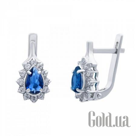 Серьги Серебряные серьги с куб. циркониями