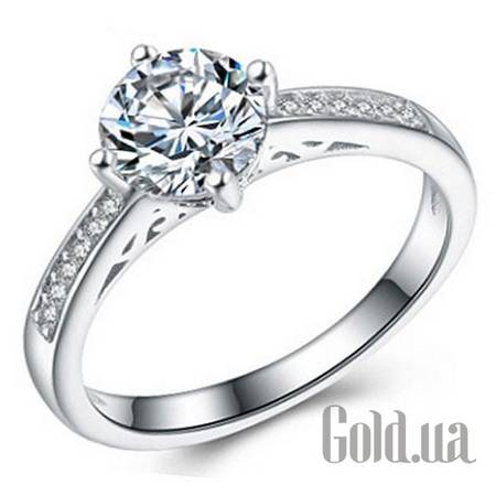 Кольцо Серебряное кольцо с куб. циркониями, 18.5