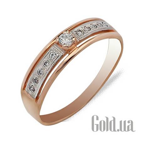 Кольцо Золотое кольцо с куб. циркониями, 16.5
