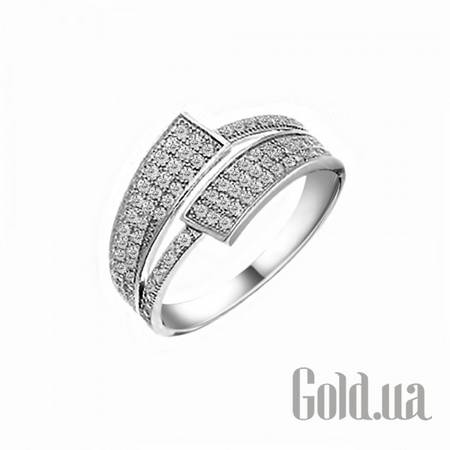 Женские кольца Женское серебряное кольцо с куб. циркониями, 17.5