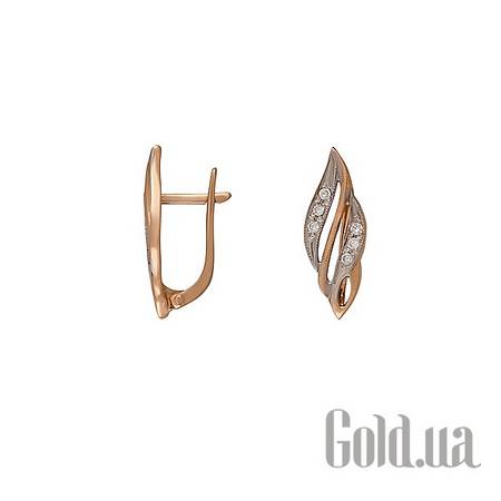 Серьги Золотые серьги с куб. циркониями