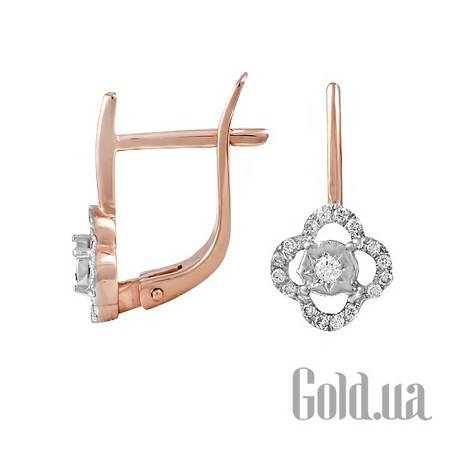 Серьги Золотые серьги с бриллиантами