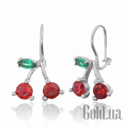 Серьги Silvex925 Серебряные серьги  с куб. циркониями