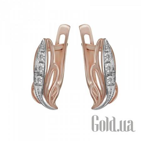 Серьги Золотые серьги с кубическим цирконием