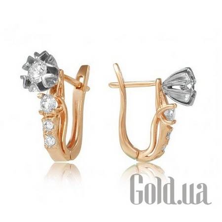 Серьги Золотые серьги с бриллиантами