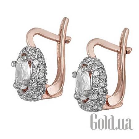 Серьги Серебряные серьги с куб. циркониями