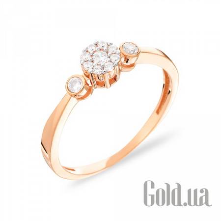 Кольцо Золотое кольцо с куб. циркониями, 16.5