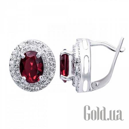 Серьги Серебряные серьги с куб. циркониями