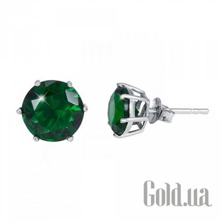 Серьги-гвоздики Серебряные серьги с куб. циркониями