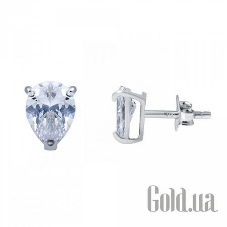 Серьги-гвоздики Серебряные серьги с куб. циркониями
