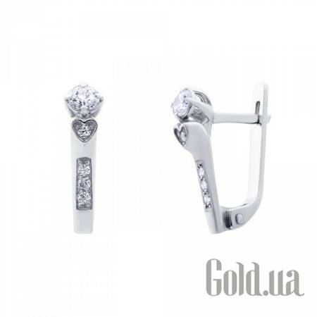Серьги Серебряные серьги с куб. циркониями