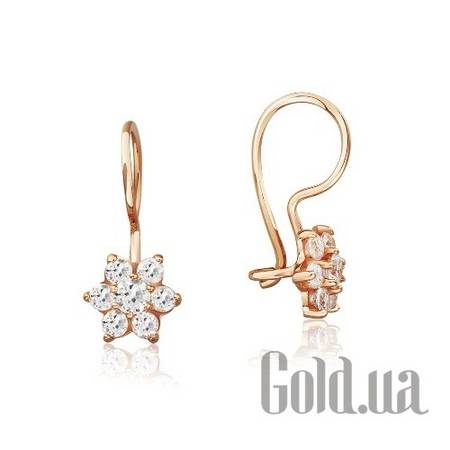 Серьги Золотые серьги с куб. циркониями
