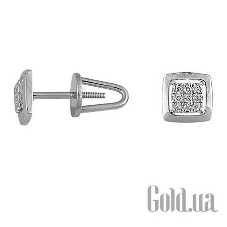 Серьги-гвоздики Золотые серьги с бриллиантами