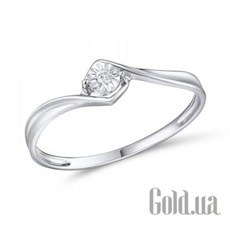 Кольцо Золотое кольцо с бриллиантом, 16.5