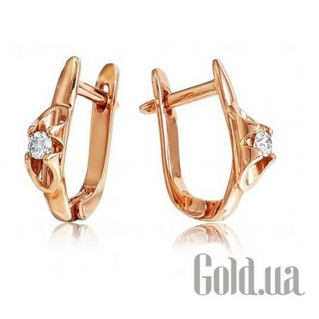 Серьги Золотые серьги с бриллиантами