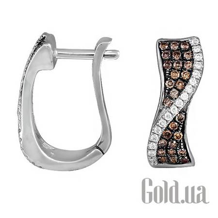 Серьги Золотые серьги с бриллиантами