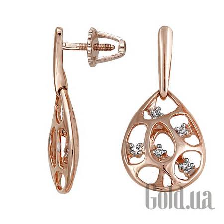 Серьги-гвоздики Золотые серьги с бриллиантами