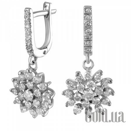 Серьги Золотые серьги с бриллиантами