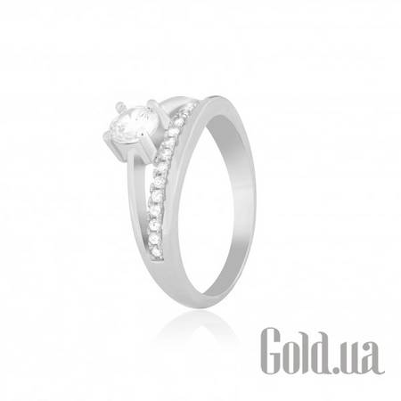 Кольцо Серебряное кольцо с куб. циркониями, 17