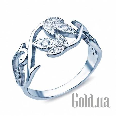 Женские кольца Женское серебряное кольцо с куб. циркониями, 16