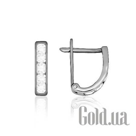 Серьги Золотые серьги с куб. циркониями