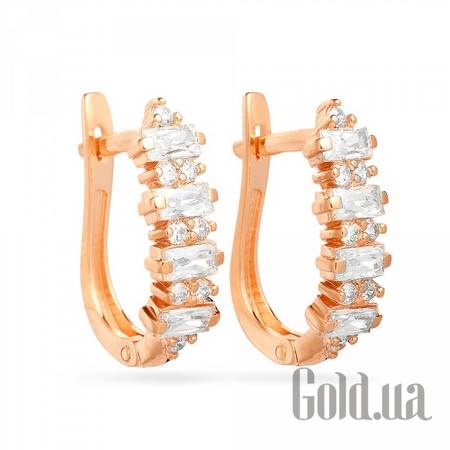 Серьги Золотые серьги с куб. циркониями