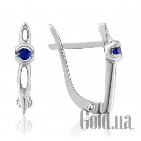 Серьги Золотые серьги с сапфирами