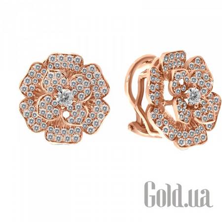 Серьги Золотые серьги с бриллиантами