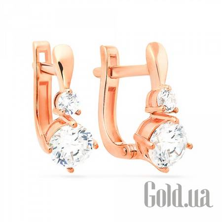 Серьги Золотые серьги с куб. циркониями