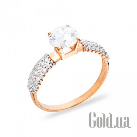 Кольцо Золотое кольцо с куб. циркониями, 16.5