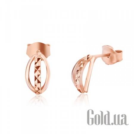 Серьги-гвоздики Серебряные серьги в позолоте