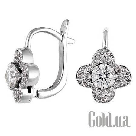 Серьги Золотые серьги с бриллиантами