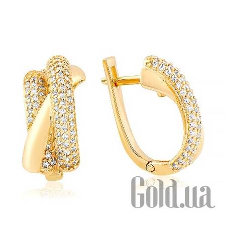 Серьги Золотые серьги с куб. циркониями