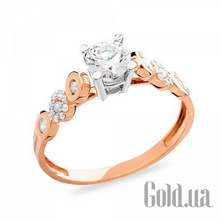 Кольцо Золотое кольцо с куб. циркониями, 18.5