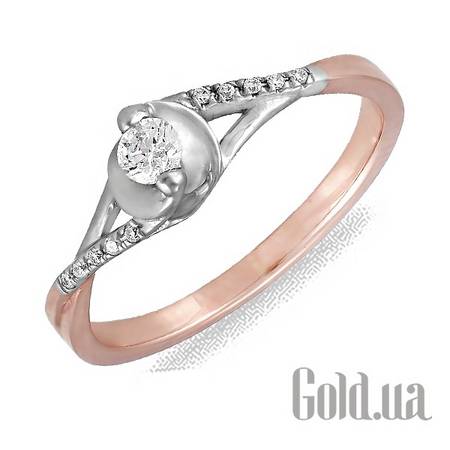 Кольцо Золотое кольцо с бриллиантами, 17.5