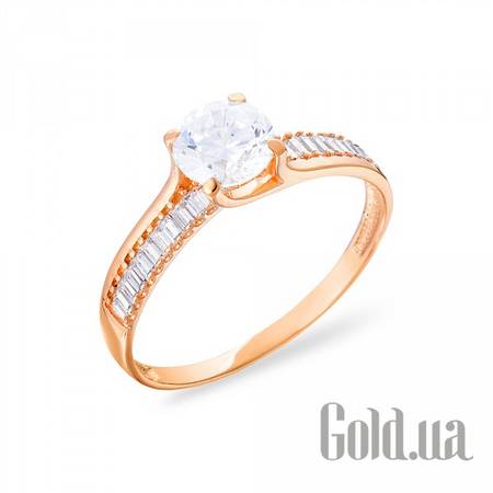 Кольцо Золотое кольцо с куб. циркониями, 18