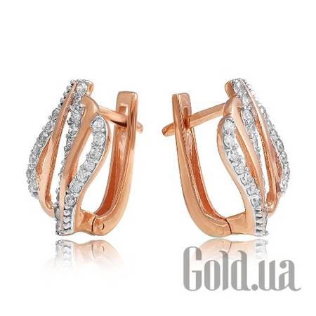 Серьги Золотые серьги с куб. циркониями