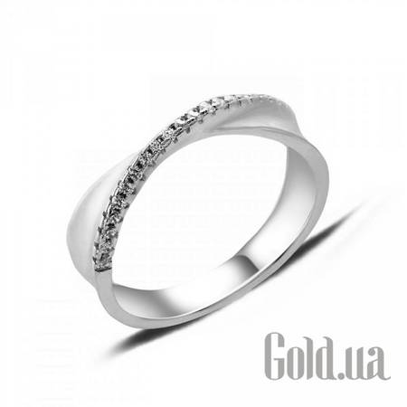 Женские кольца Женское серебряное кольцо с куб. циркониями, 17.5