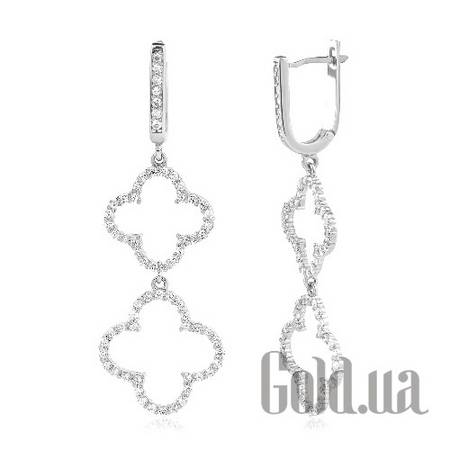 Серьги с подвесками Золотые серьги с куб. циркониями