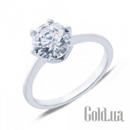 Кольцо Серебряное кольцо с куб. цирконием, 17.5