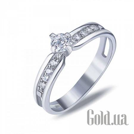 Кольцо Серебряное кольцо с куб. циркониями, 16.5